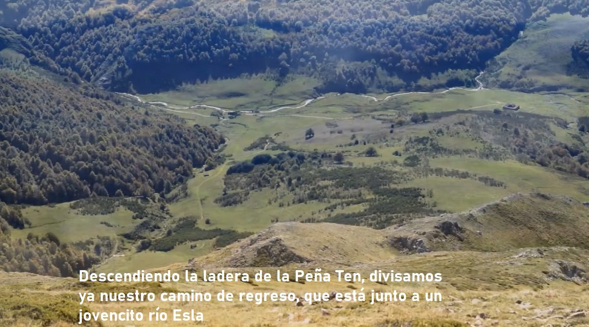 cresterío de la Peña Ten y río Esla al fondo