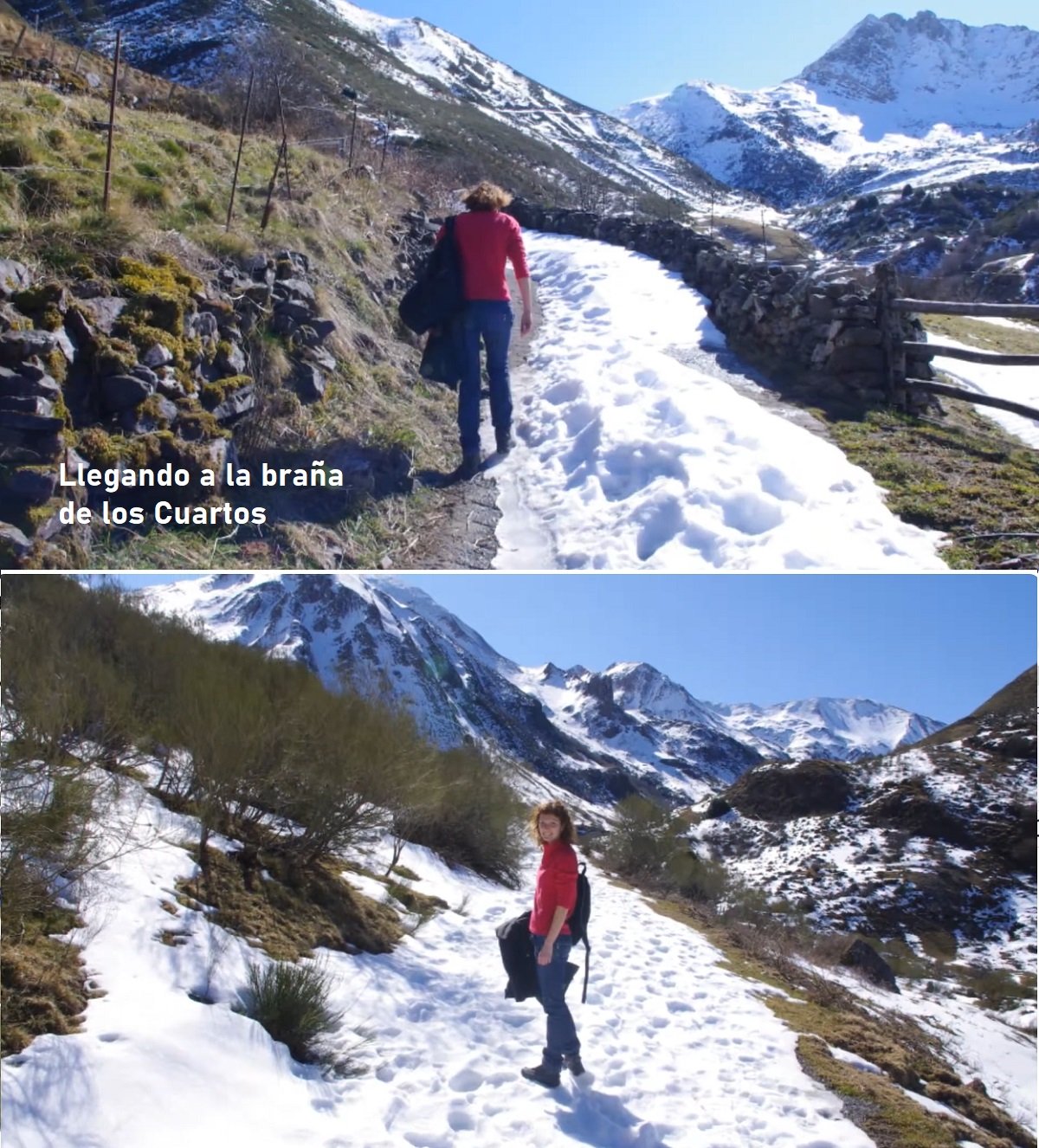 camino nevado Somiedo Asturias